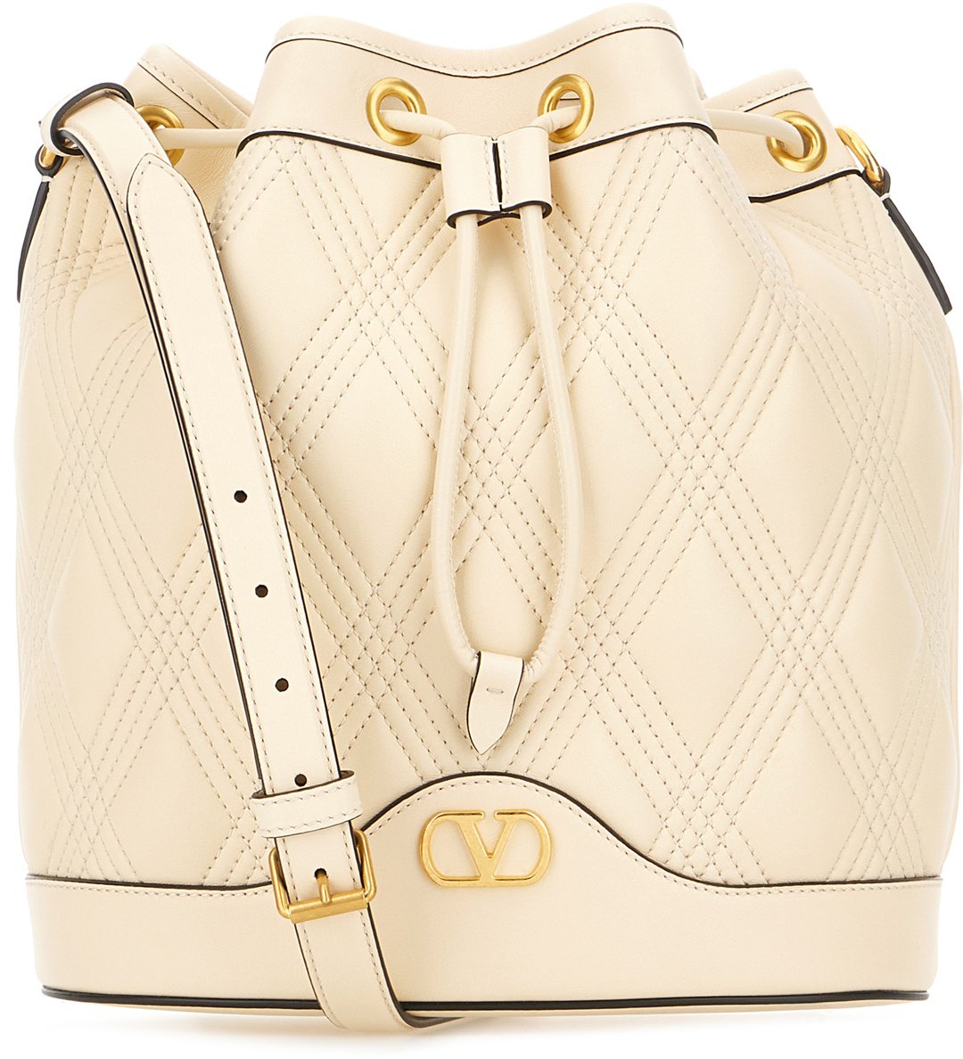 Valentino Valentino Ivory leather crossbody bag Neutraal