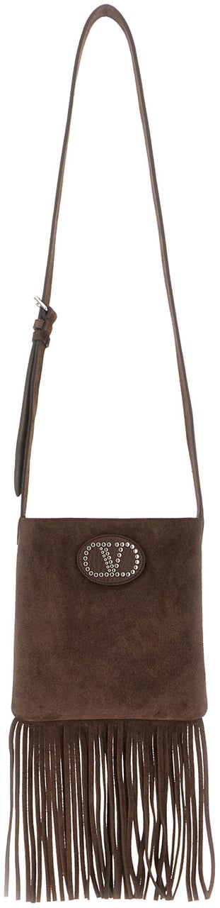 Valentino Valentino Dark brown suede NellcÃ´te shoulder bag Bruin
