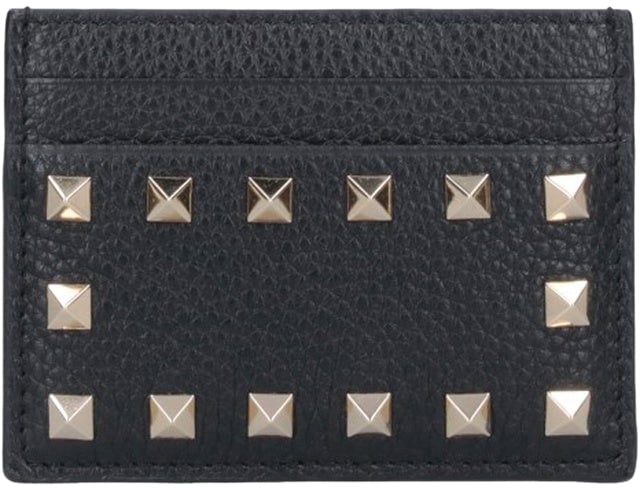 Valentino Valentino Garavani Leather Card Holder Zwart