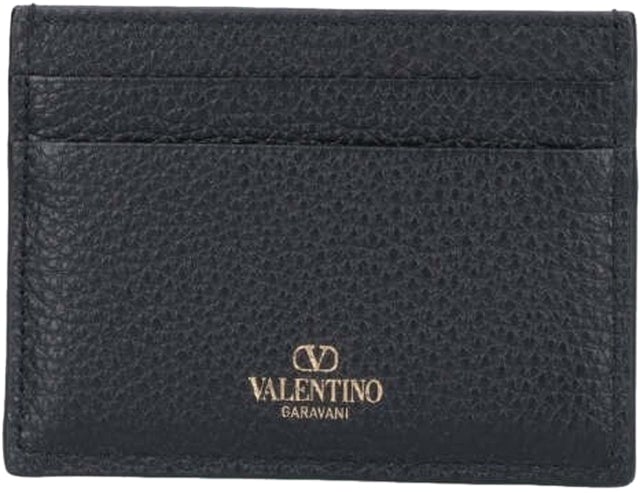 Valentino Valentino Garavani Leather Card Holder Zwart