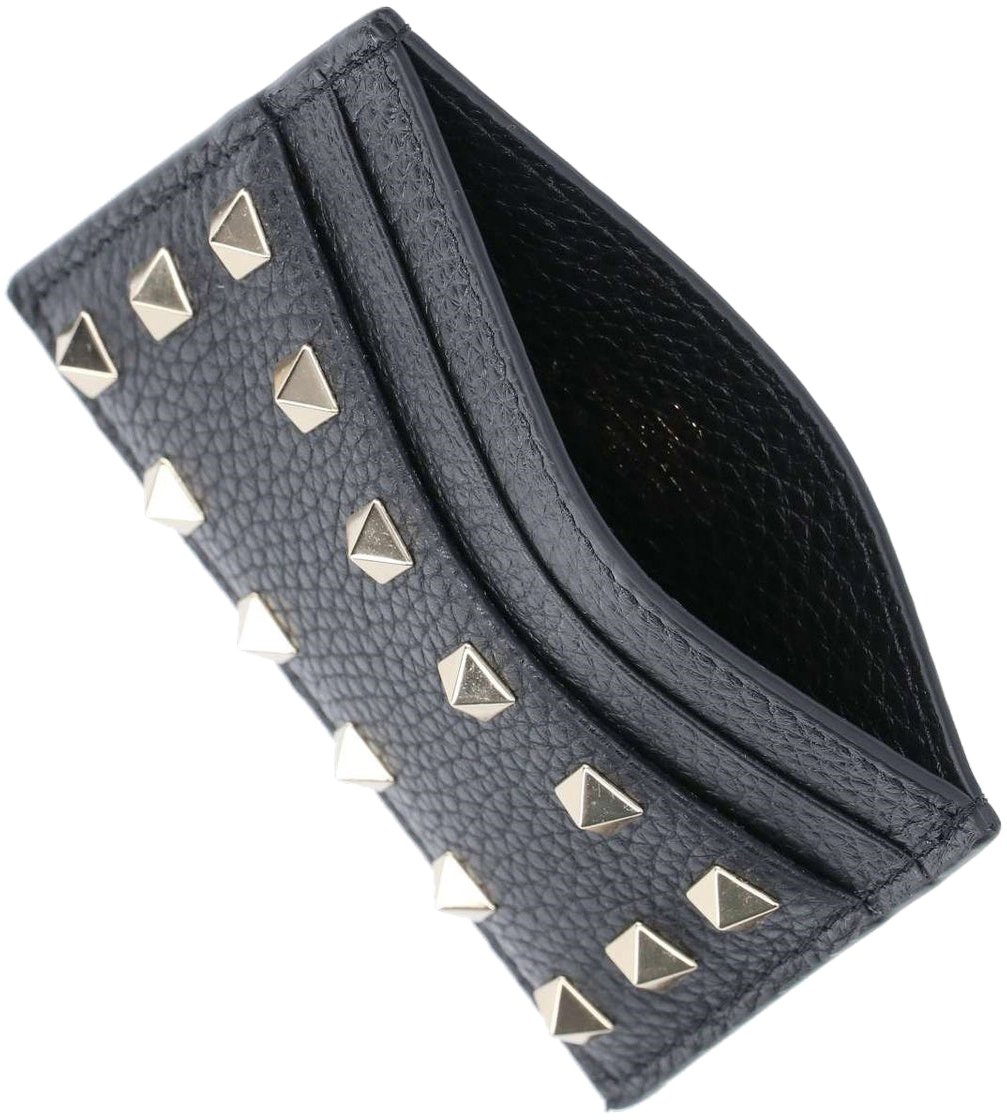 Valentino Valentino Garavani Leather Card Holder Zwart