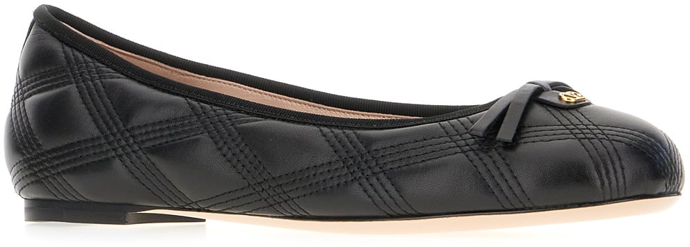Valentino Valentino Black nappa leather ballerinas Zwart