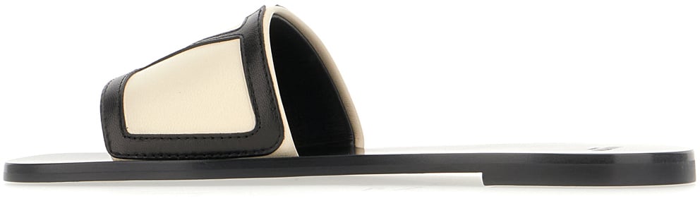 Valentino Valentino Black leather Viva Superstar slippers Zwart