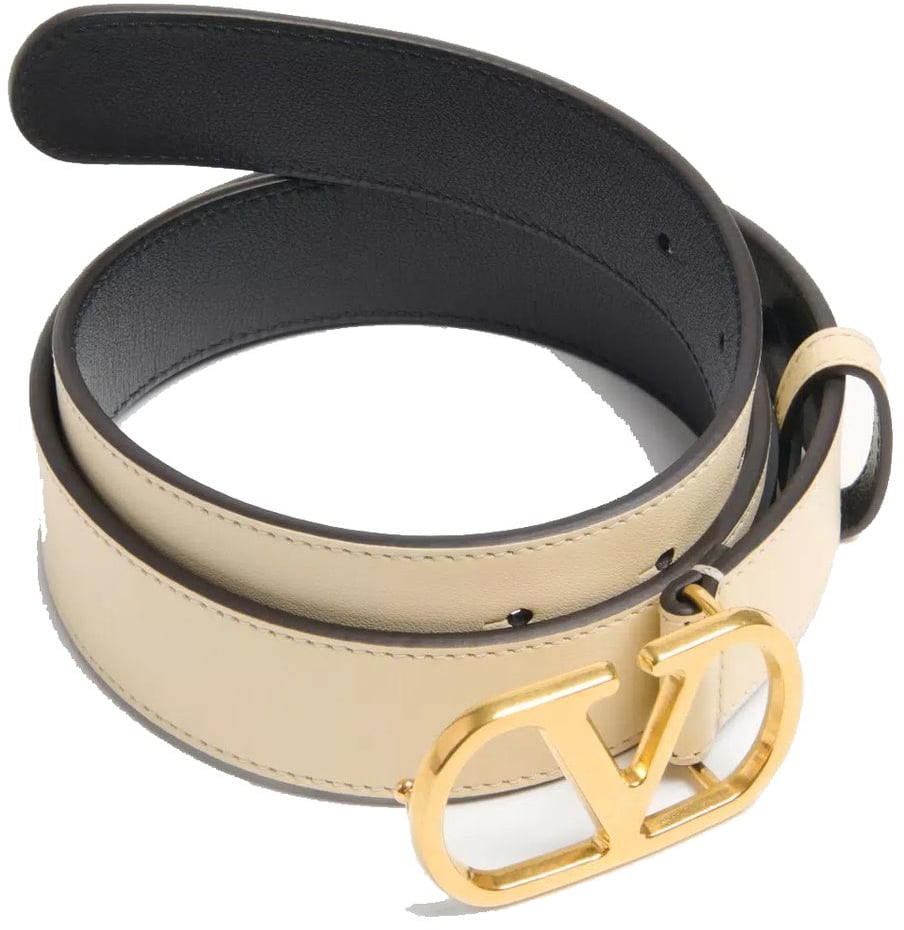 Valentino Valentino Garavani VLogo Signature reversible Belt Wit
