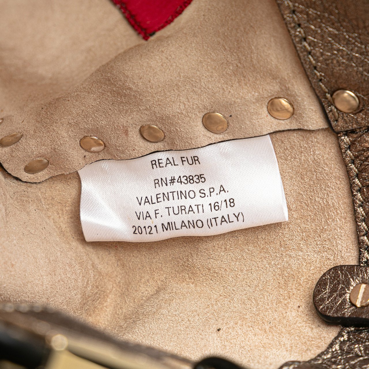 Valentino Mini Pony Hair Rockstud Satchel Bruin