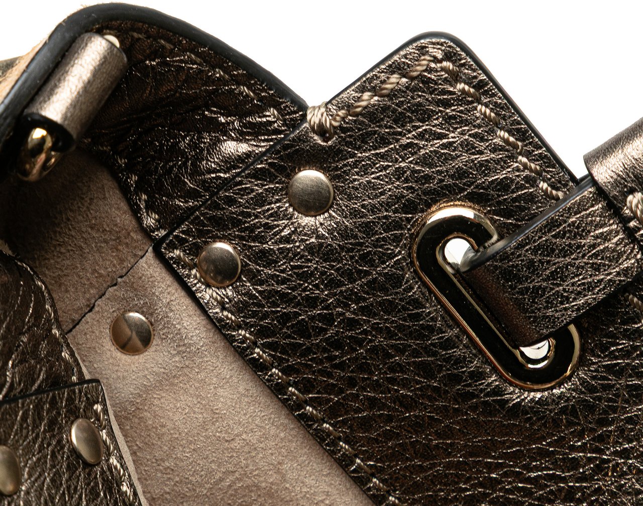Valentino Mini Pony Hair Rockstud Satchel Bruin