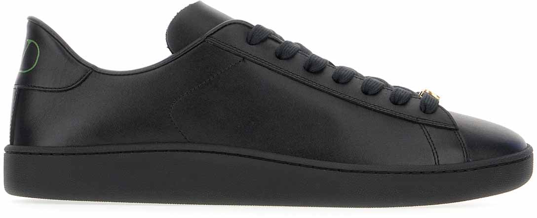 Valentino Valentino Black leather sneakers Zwart