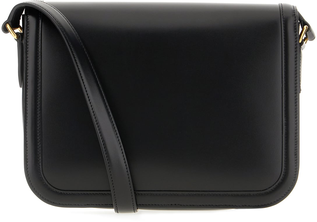 Valentino Valentino Black leather 9TO5 crossbody bag Zwart