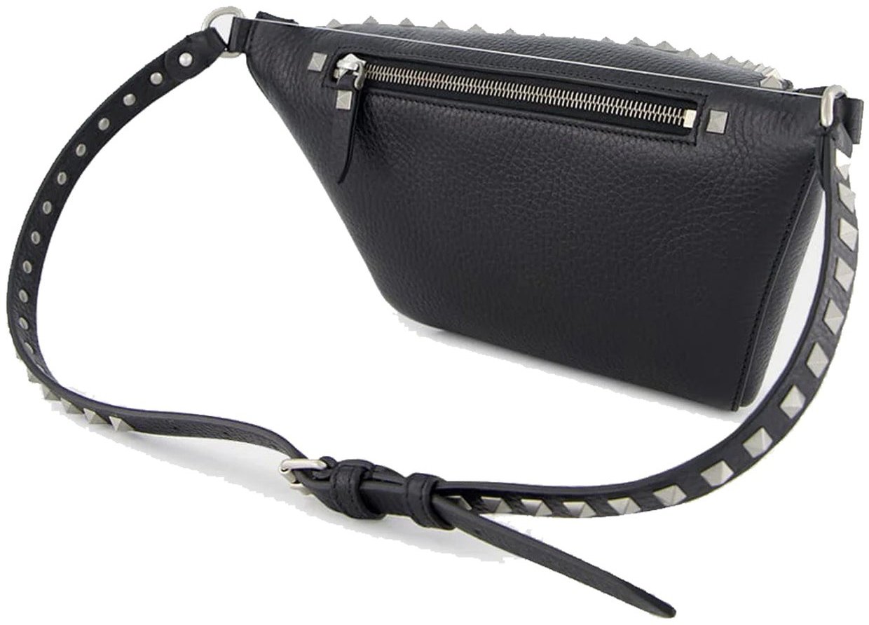 Valentino Valentino Garavani Rockstud Leather Belt Bag Zwart