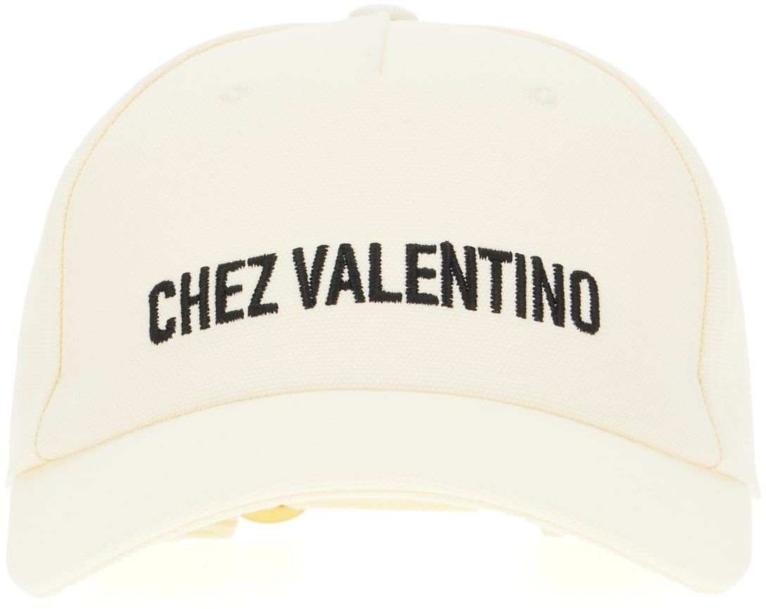 Valentino Valentino Ivory cotton baseball cap Neutraal