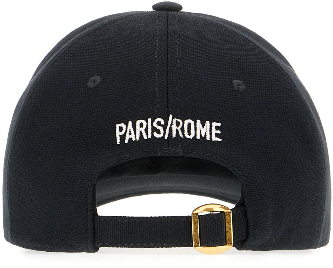 Valentino Valentino Black cotton baseball cap Zwart