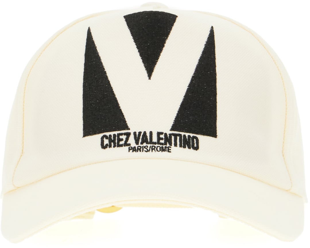 Valentino Valentino Ivory cotton baseball cap Neutraal