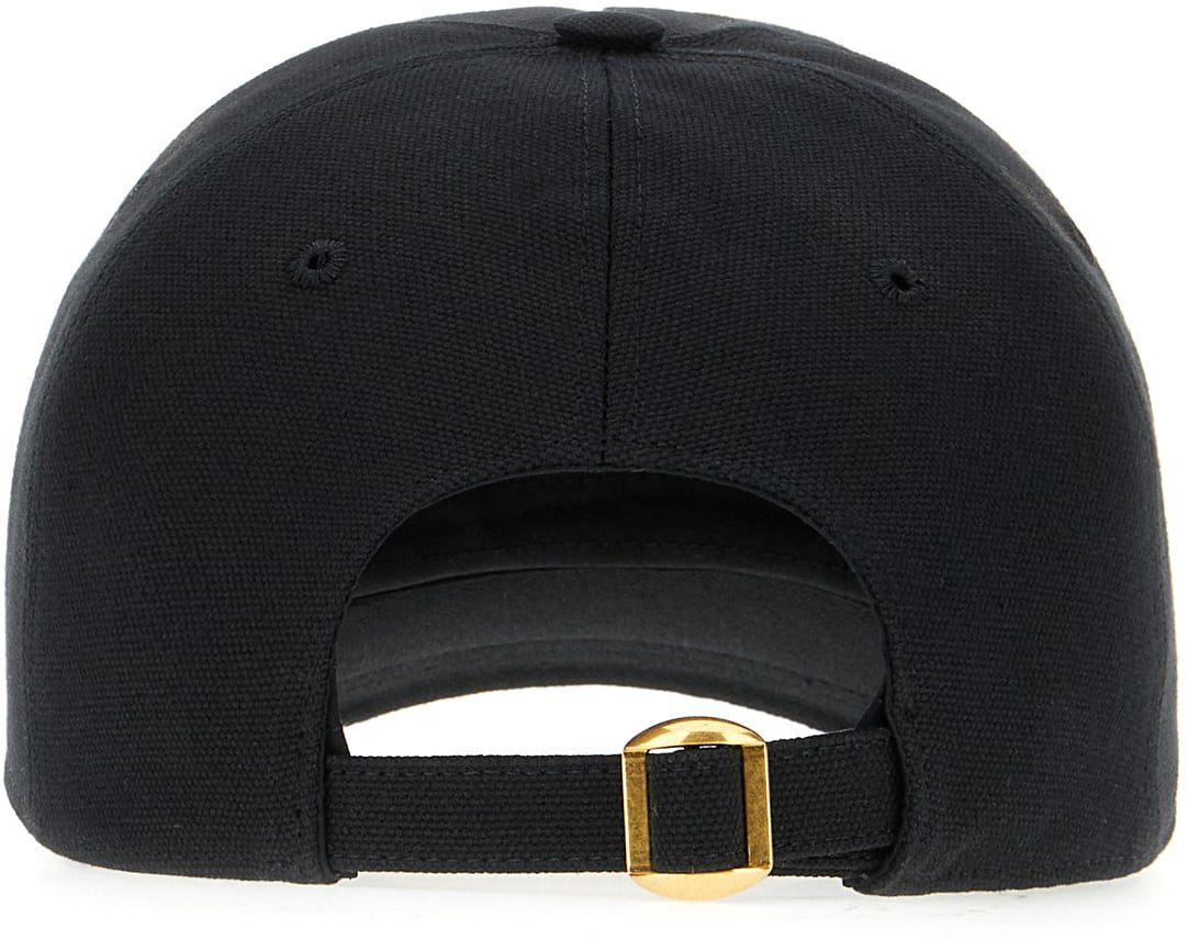 Valentino Valentino Black cotton baseball cap Zwart