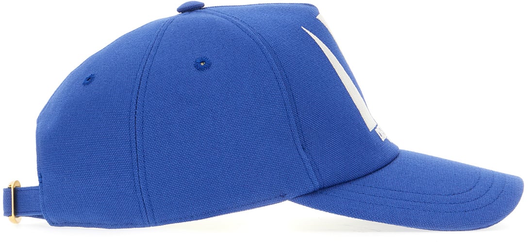Valentino Valentino Electric blue cotton baseball cap Blauw