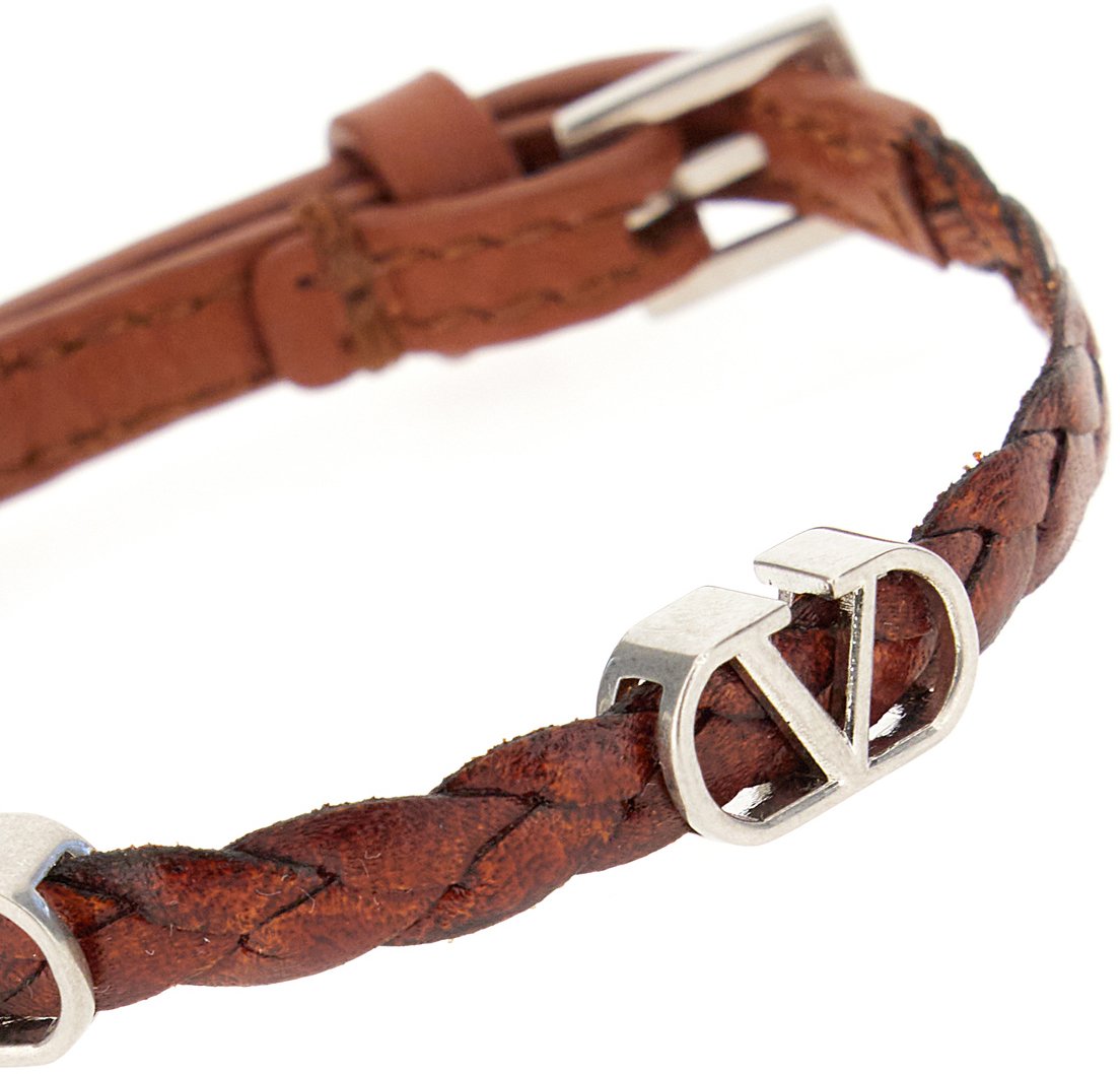 Valentino Valentino Brown leather bracelet Bruin