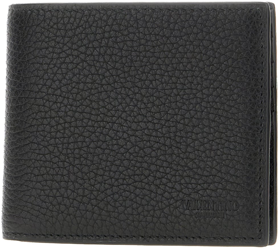 Valentino Valentino Black leather wallet Zwart