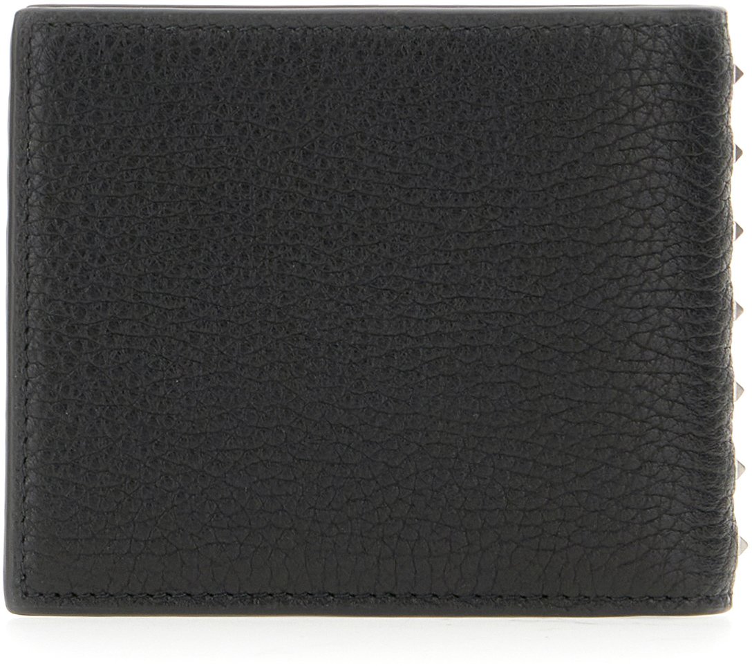 Valentino Valentino Black leather wallet Zwart