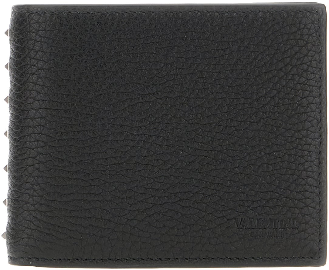 Valentino Valentino Black leather wallet Zwart