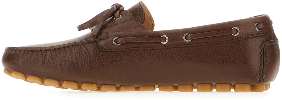 Valentino Valentino Brown leather loafers Bruin