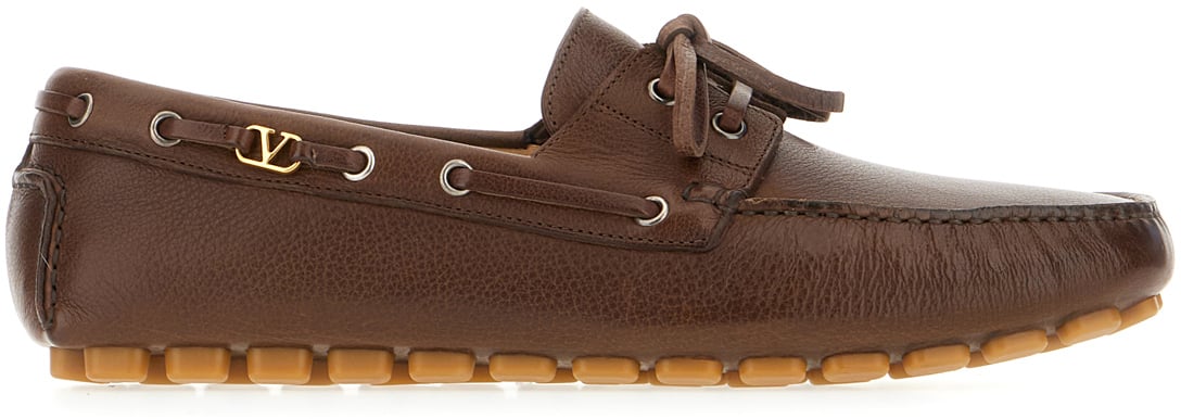 Valentino Valentino Brown leather loafers Bruin