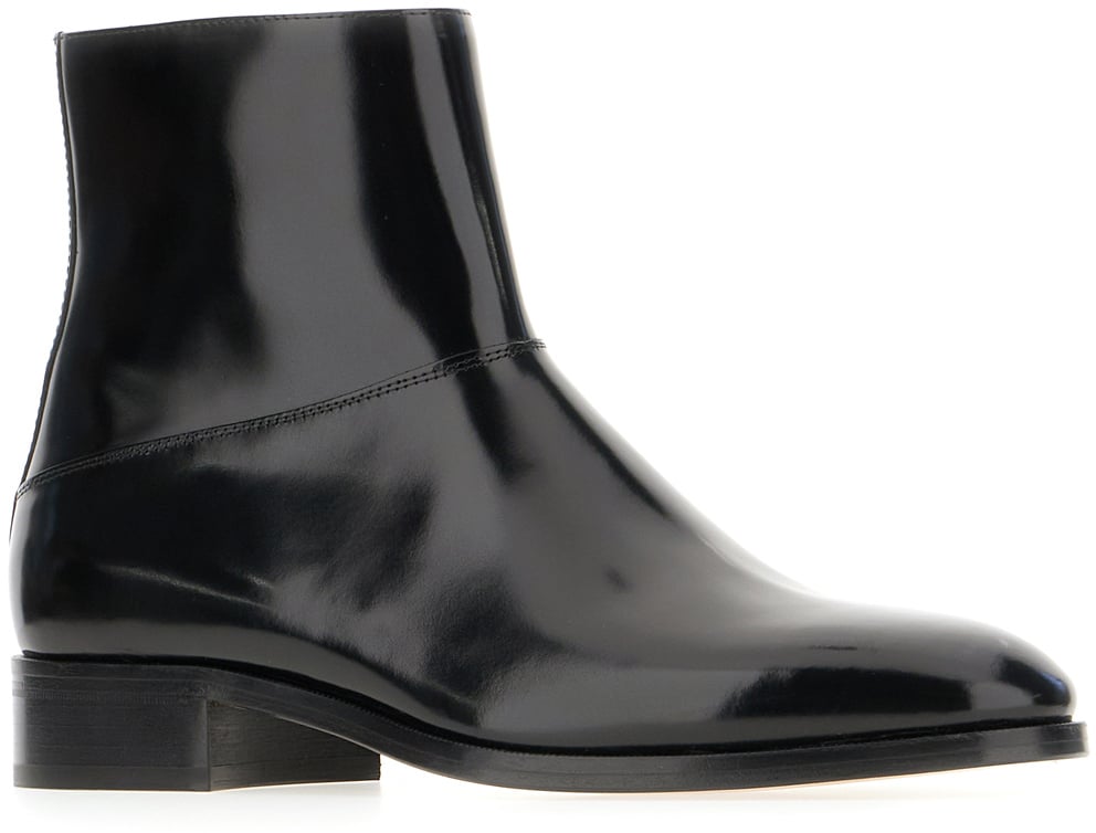 Valentino Valentino Black leather ankle boots Zwart
