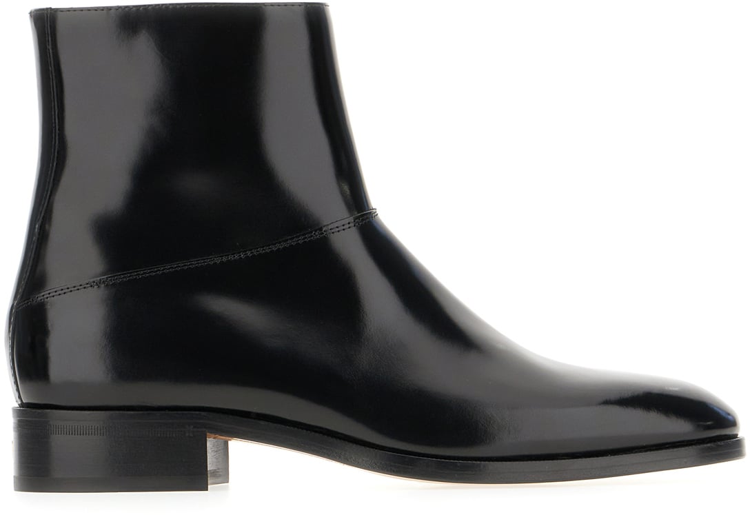 Valentino Valentino Black leather ankle boots Zwart