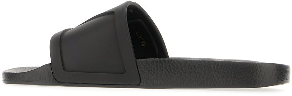 Valentino Valentino Black rubber slippers Zwart