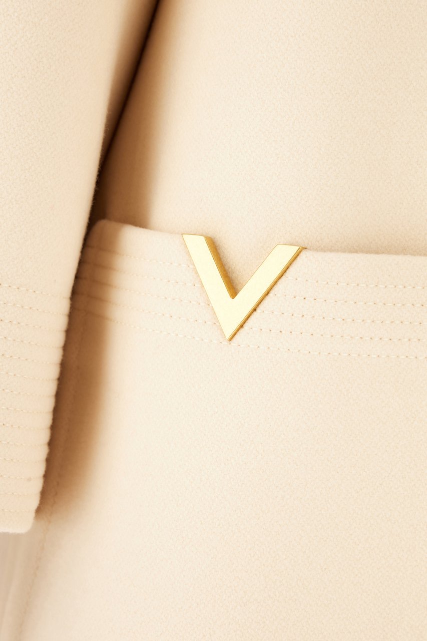 Valentino Valentino Cream wool coat Geel