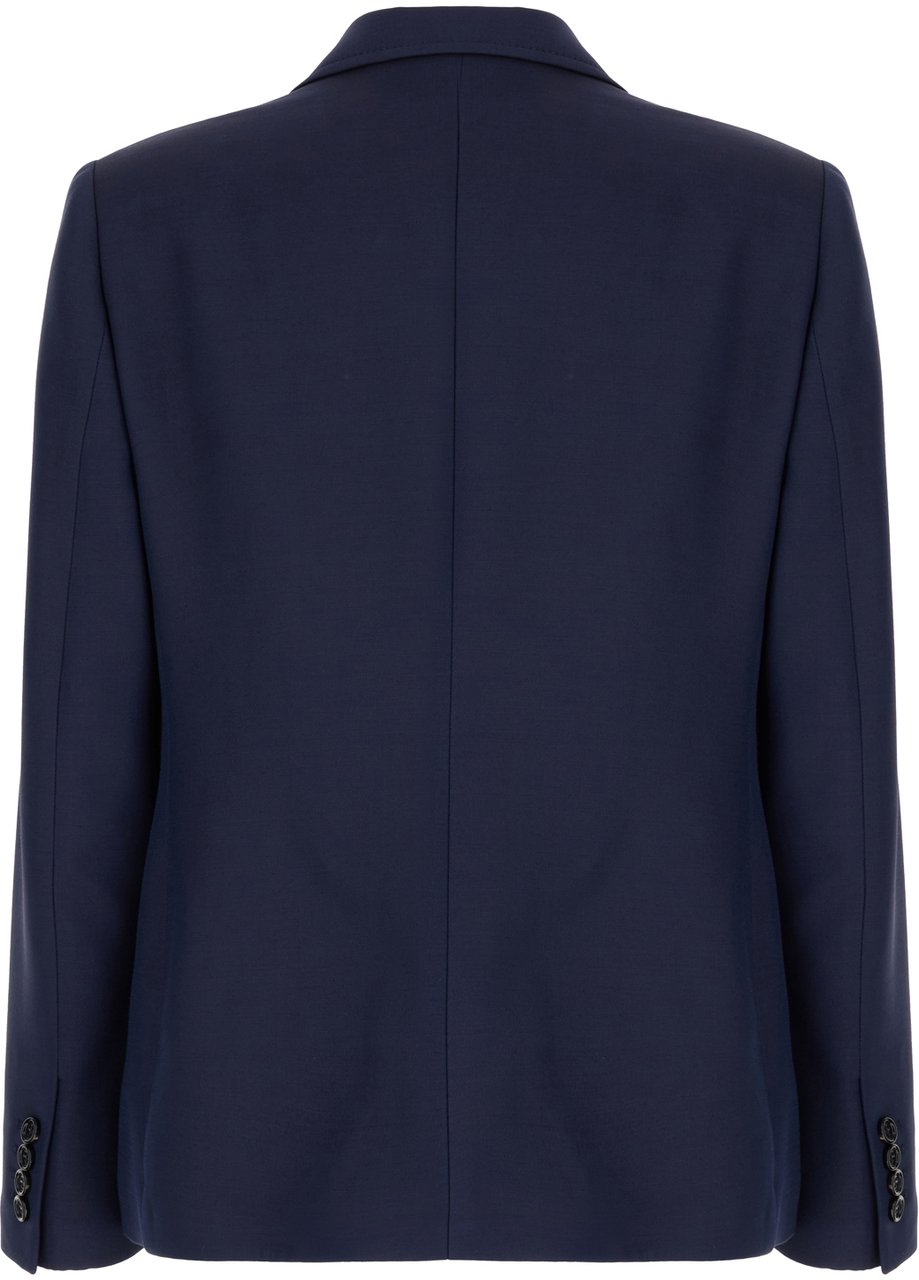 Valentino Valentino Navy blue wool blend blazer Blauw