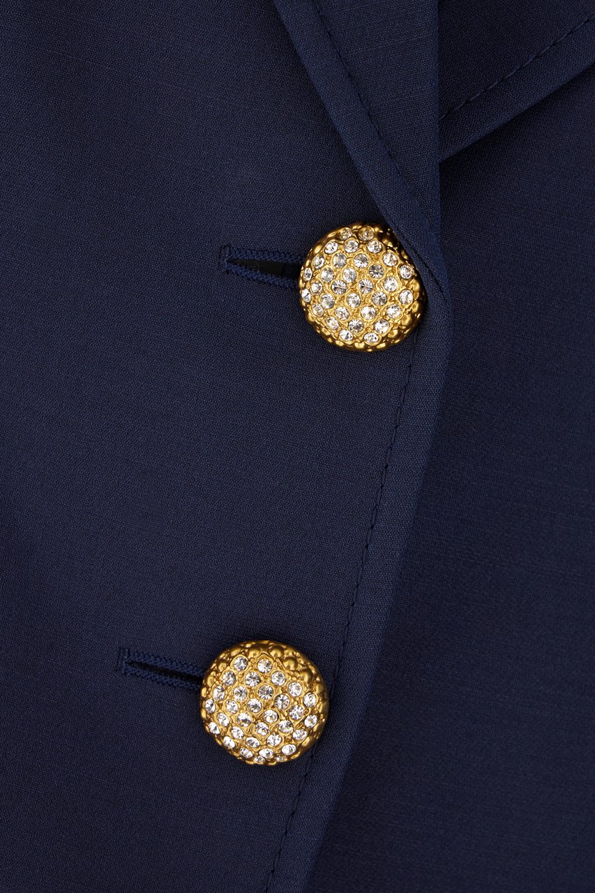 Valentino Valentino Navy blue wool blend blazer Blauw