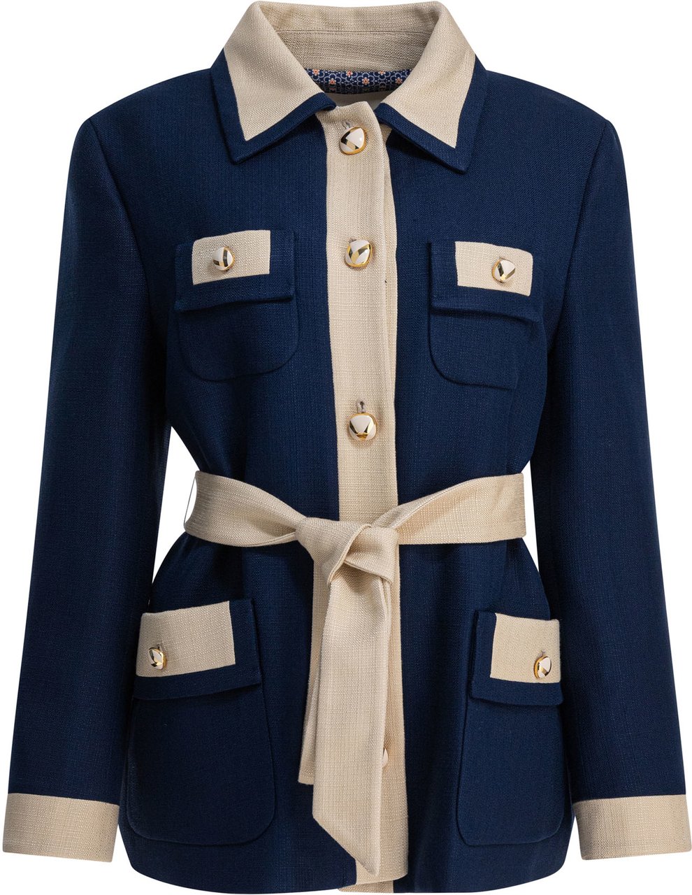 Valentino Viscose caban coat Blauw