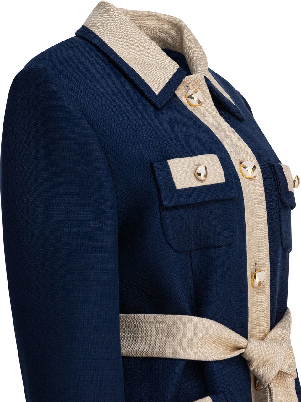 Valentino Viscose caban coat Blauw