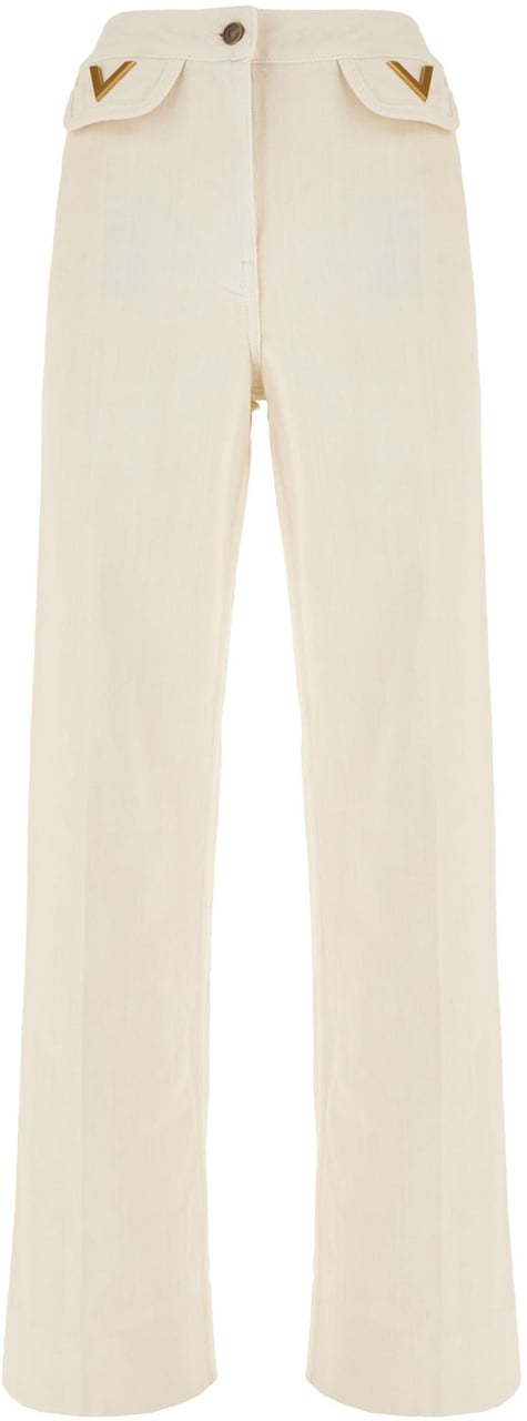 Valentino Valentino Ivory denim jeans Neutraal