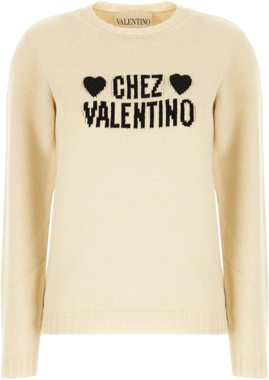 Valentino Valentino Sand wool sweater Neutraal