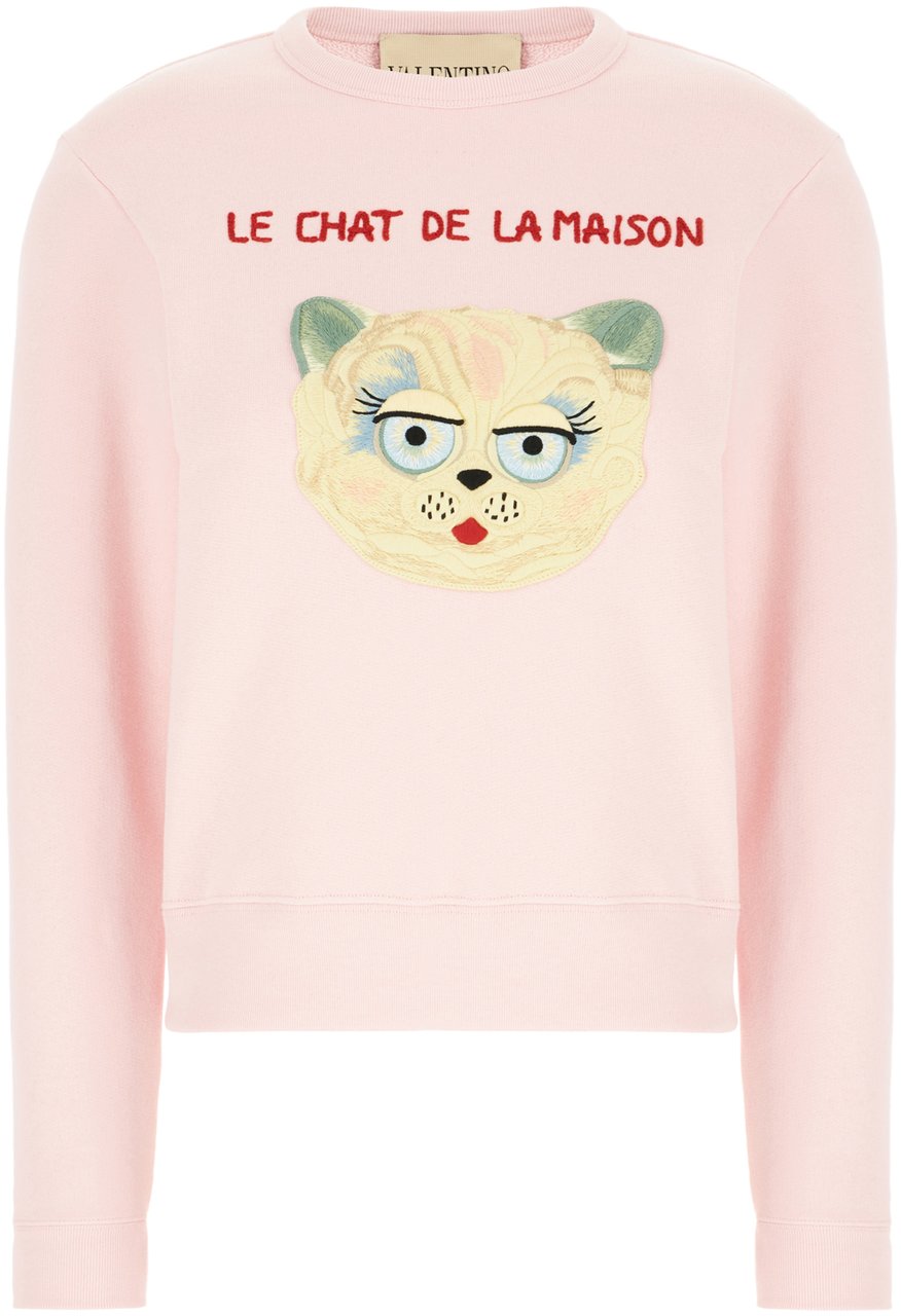 Valentino Valentino Pink stretch cotton sweatshirt Roze