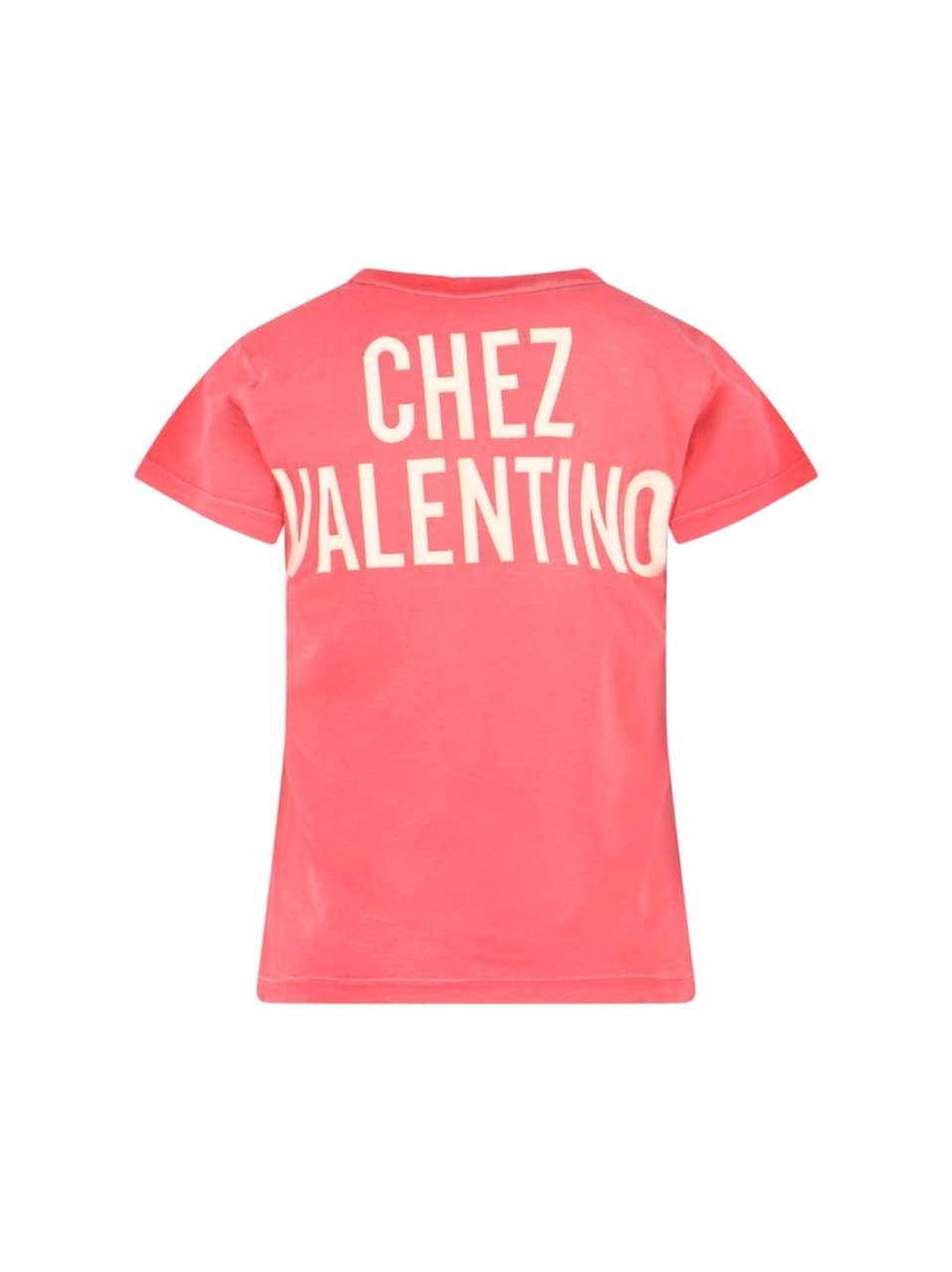 Valentino Distressed Print Pink Cotton T-Shirt Roze