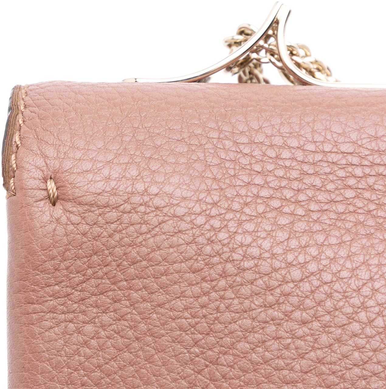 Valentino Leather Rockstud Va Va Voom Clutch on Chain Roze