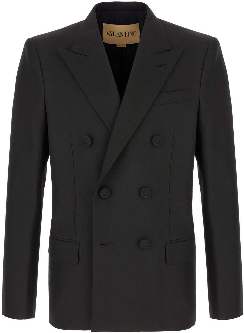 Valentino Valentino Garavani Midnight blue polyester blend blazer Blauw