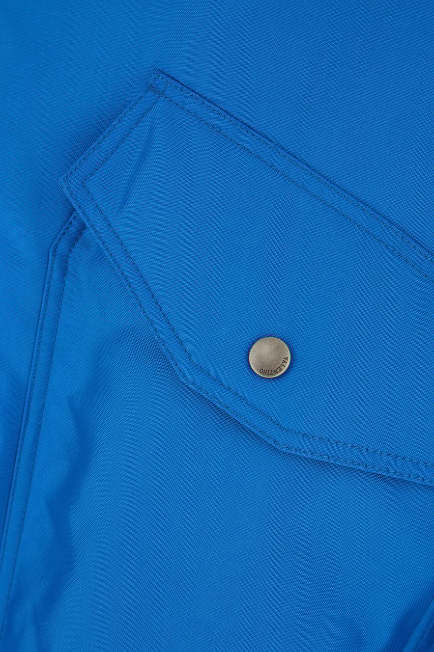 Valentino Valentino Light blue nylon padded bomber jacket Lichtblauw
