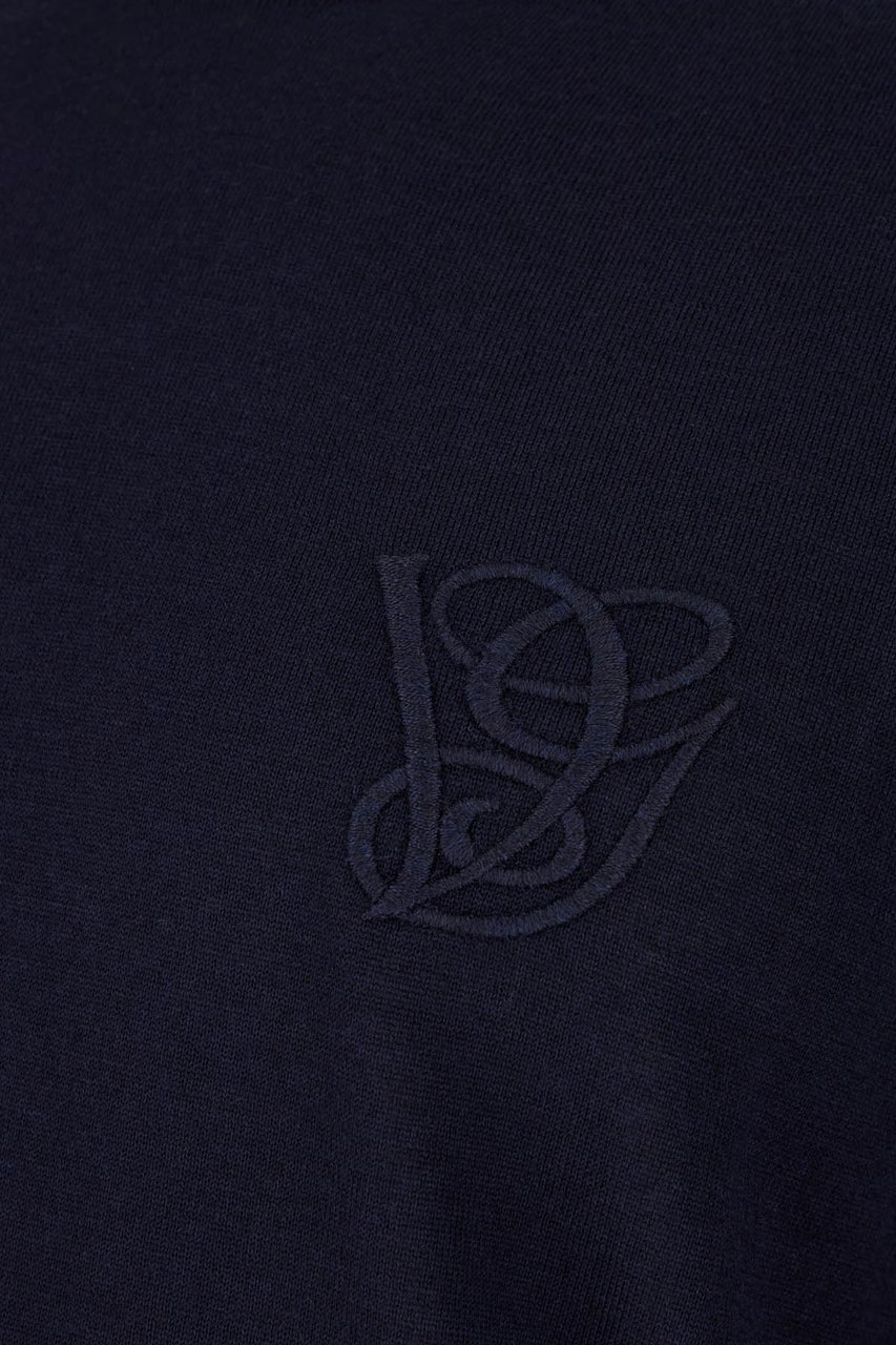 Valentino Valentino Navy blue wool sweater Blauw
