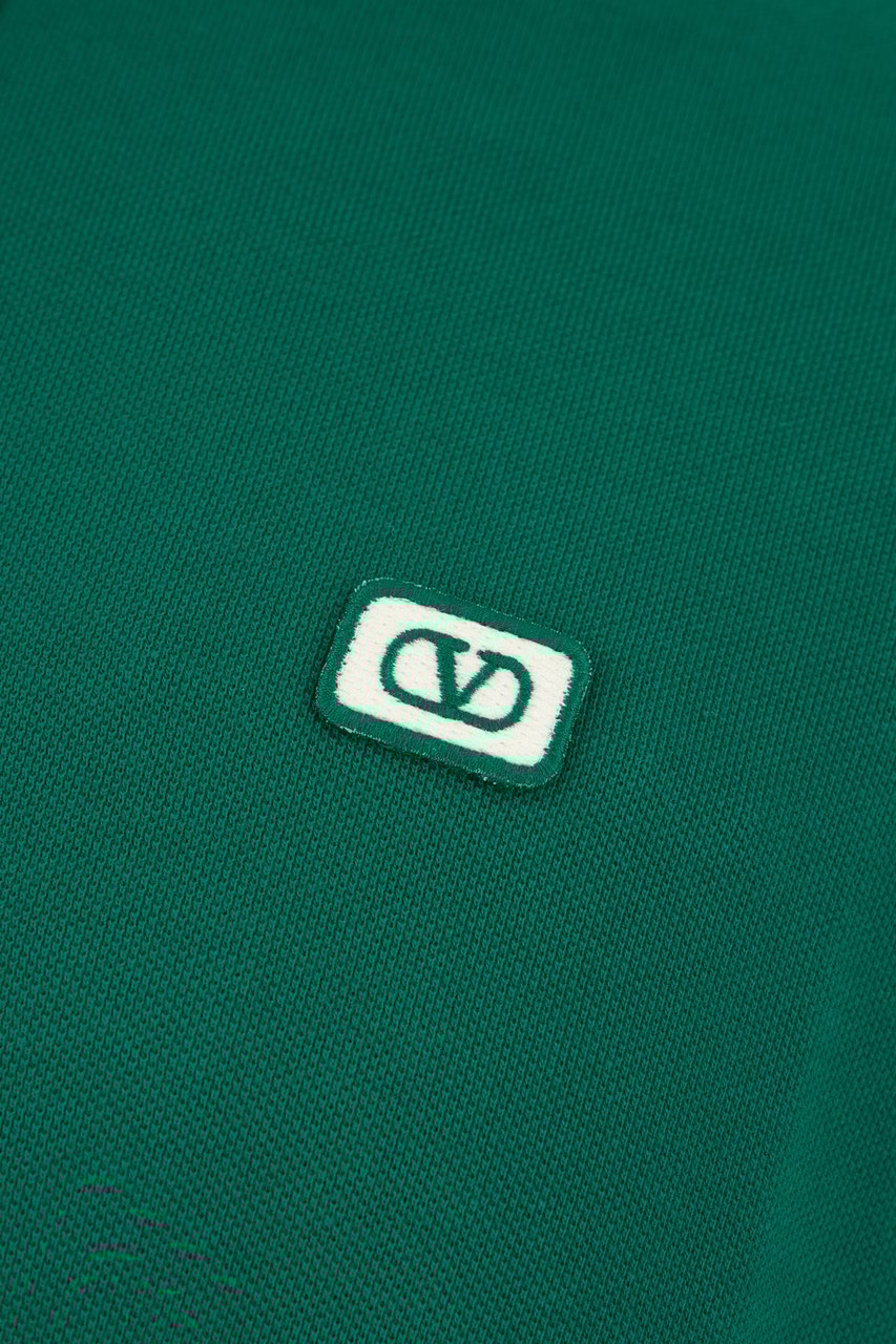 Valentino Valentino Green piquet polo shirt Groen