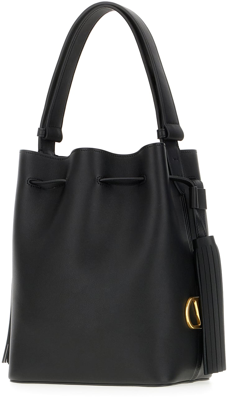 Valentino Valentino Garavani Black leather handbag Zwart