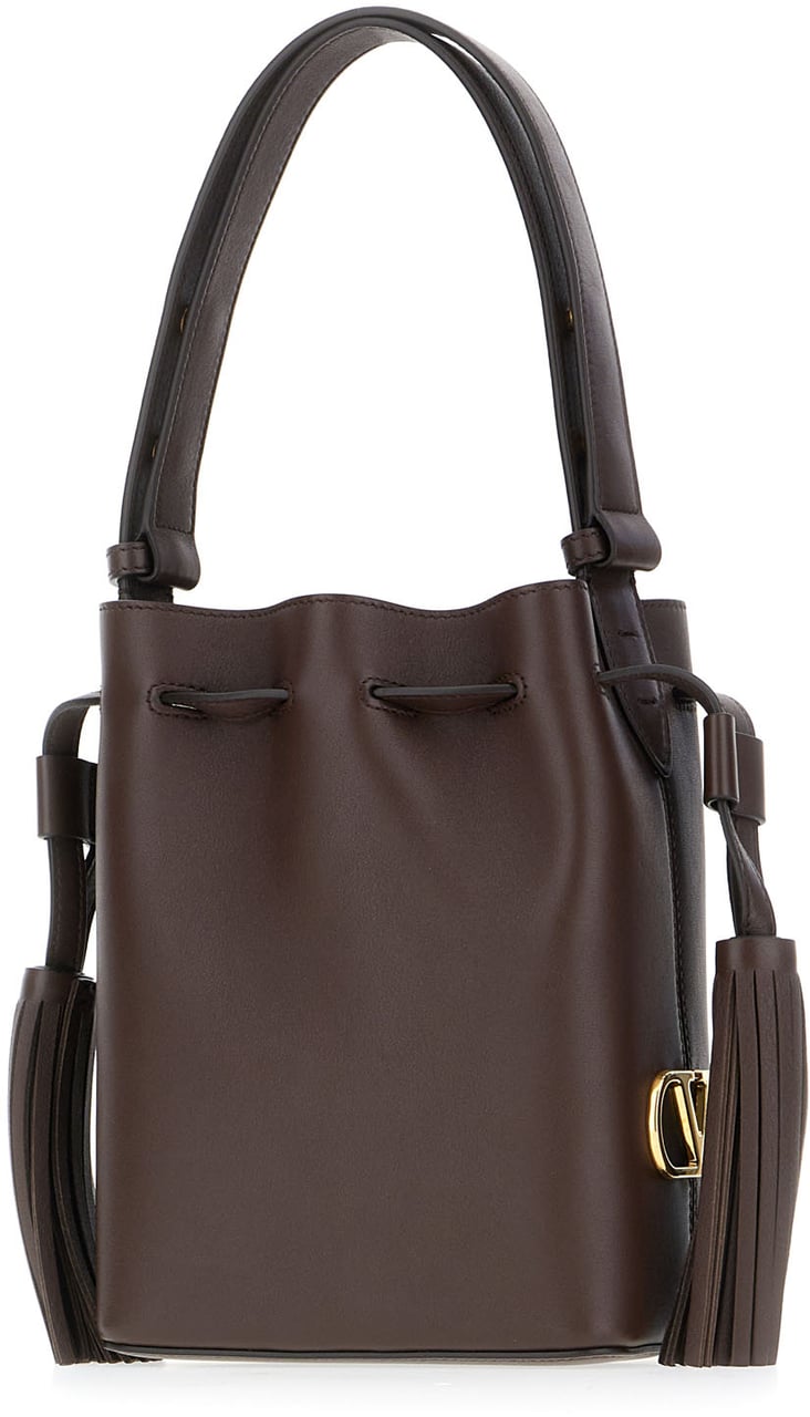 Valentino Valentino Dark brown leather handbag Bruin