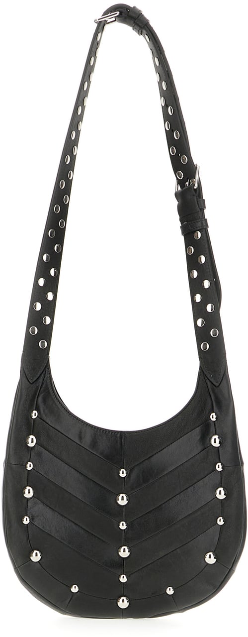 Valentino Valentino Garavani Slate leather Hoboho shoulder bag Zwart