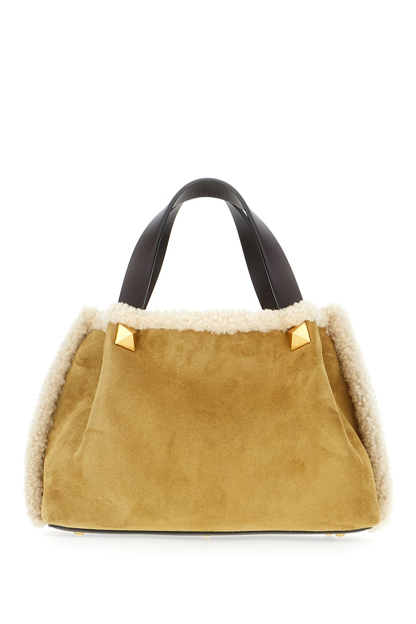 Valentino Valentino Mustard suede handbag Geel