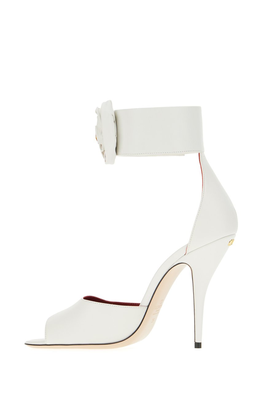Valentino Valentino White leather Drip Rose sandals Wit