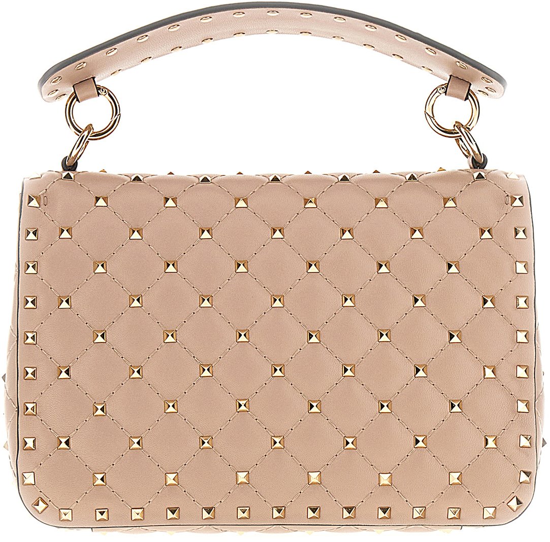 Valentino Valentino Antique pink nappa leather medium Rockstud Spike handbag Roze
