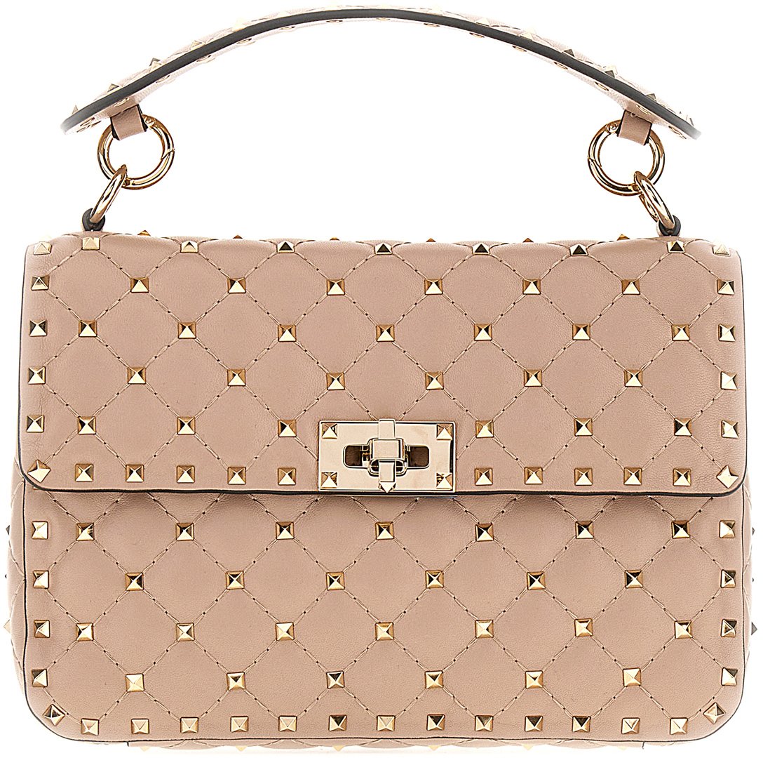 Valentino Valentino Antique pink nappa leather medium Rockstud Spike handbag Roze