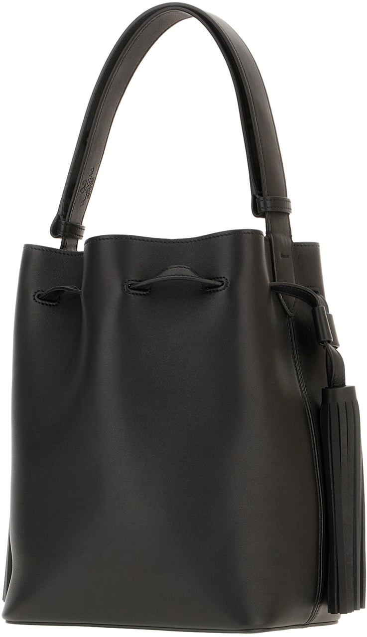 Valentino Valentino Black leather bucket bag Zwart