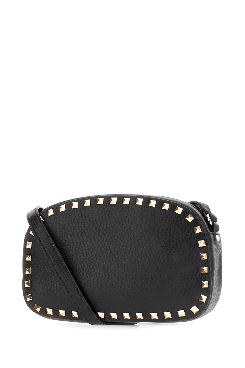 Valentino Valentino Black leather crossbody bag Zwart